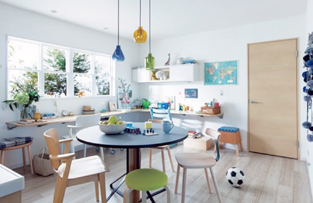 一戸建て住宅の北欧風リビング